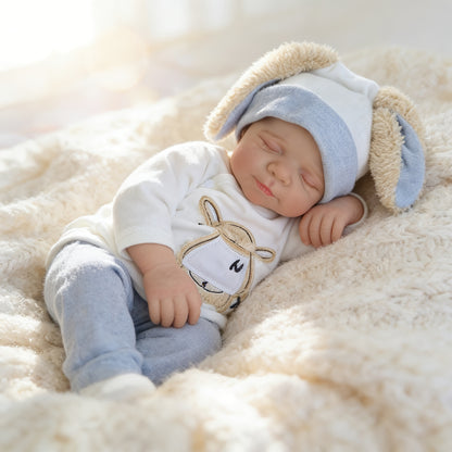 48cm Lifelike Hand-painted Closed Eyes Reborn Newborn Baby Doll Pascale