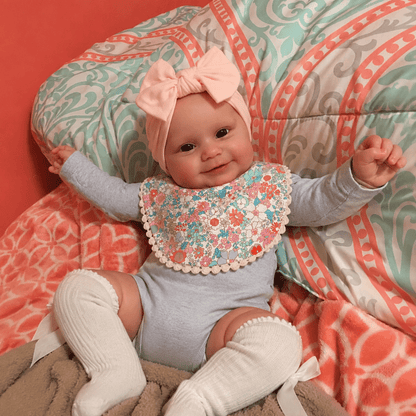 50cm Lifelike Open Eyes Smile Maddie Reborn Baby Girl In Gray Outfits