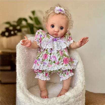 16 Inches Open Eyes Blonde Hair Fairy Peeka Reborn Doll Girl