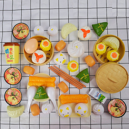 45 PCS Play Kitchen Food Set for Kids