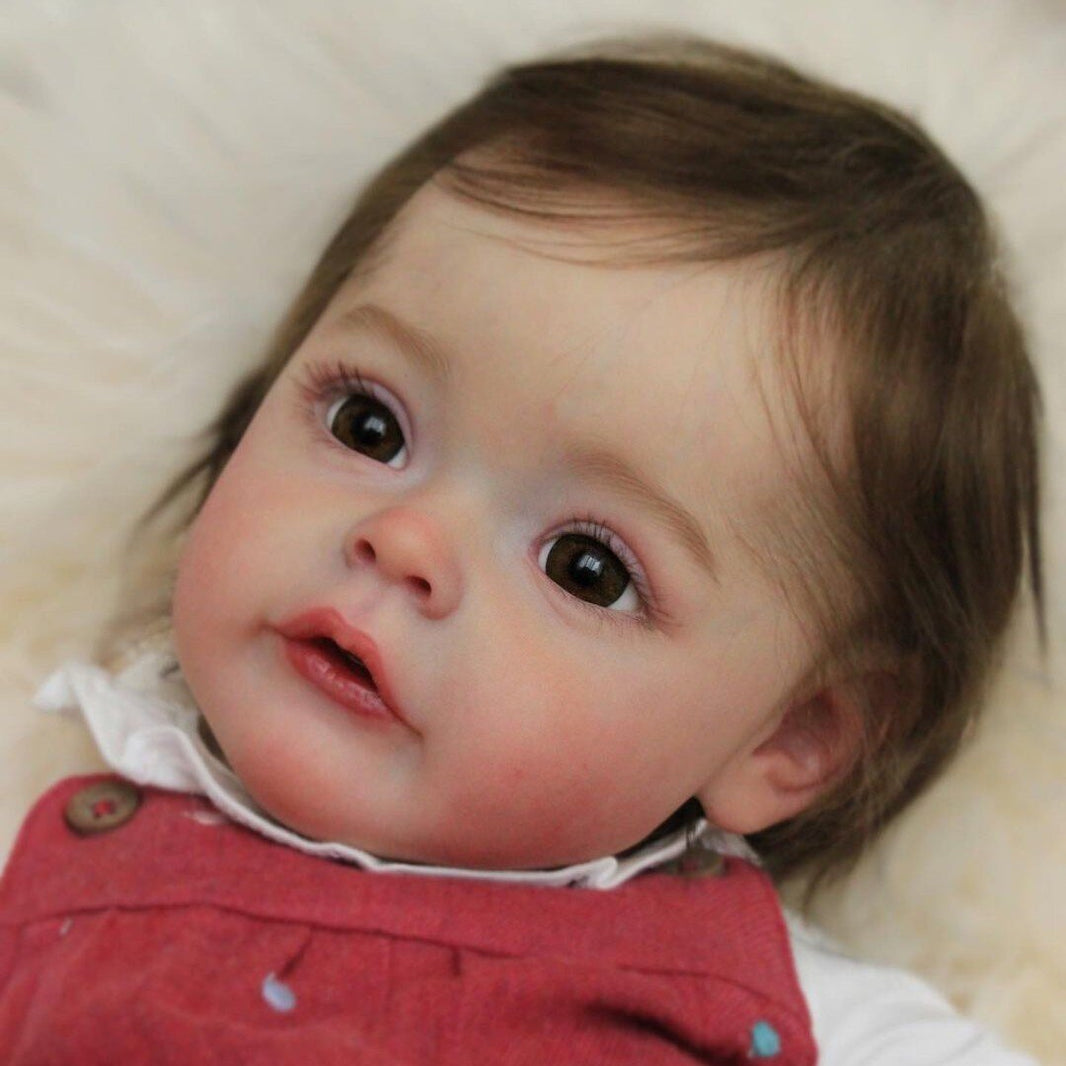 Silicone Reborn Doll 33cm Lifelike Painted Skin Open Mouth