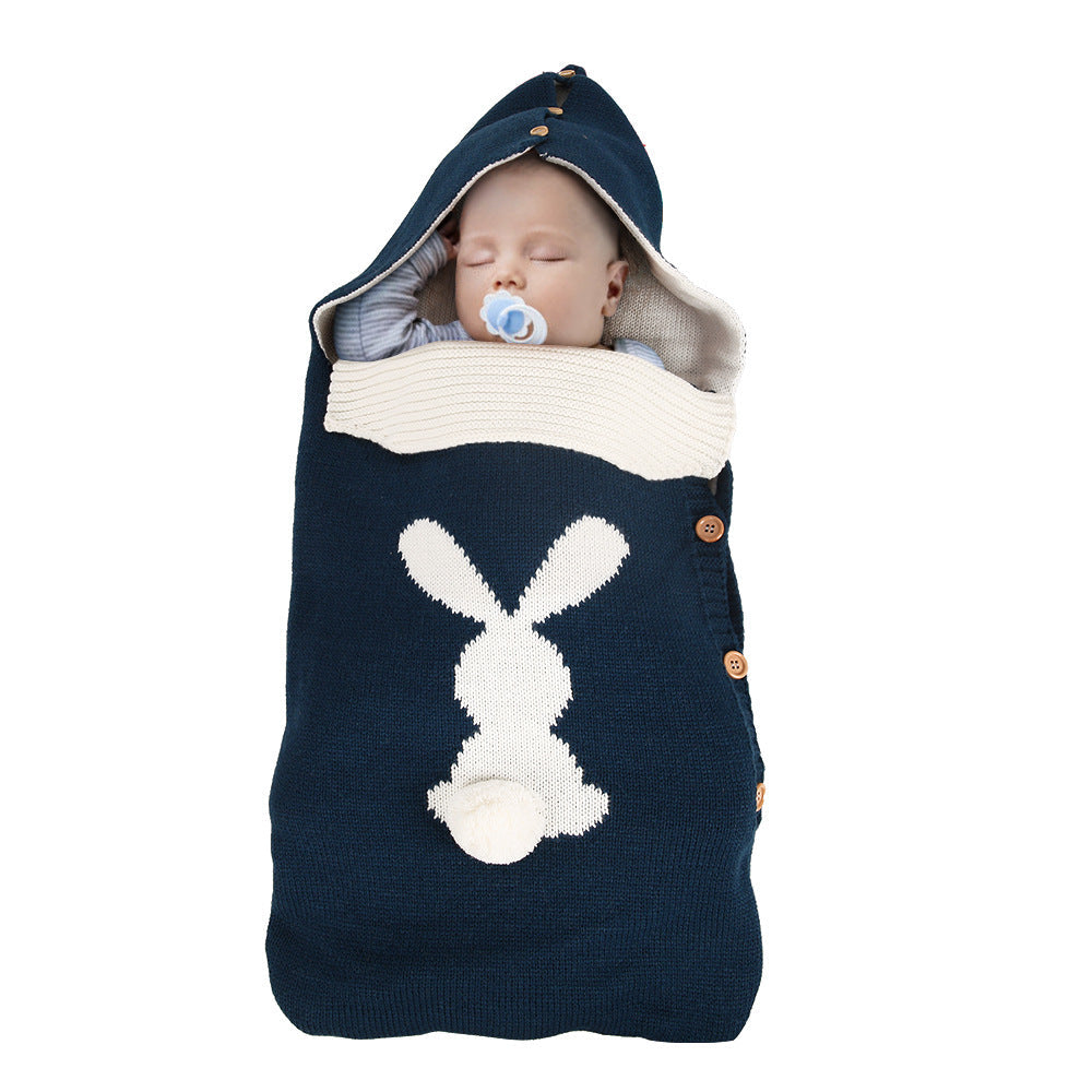 Warm Knit Fleece Bunny Sleeping Bag For 17-24 Inches Reborn Dolls
