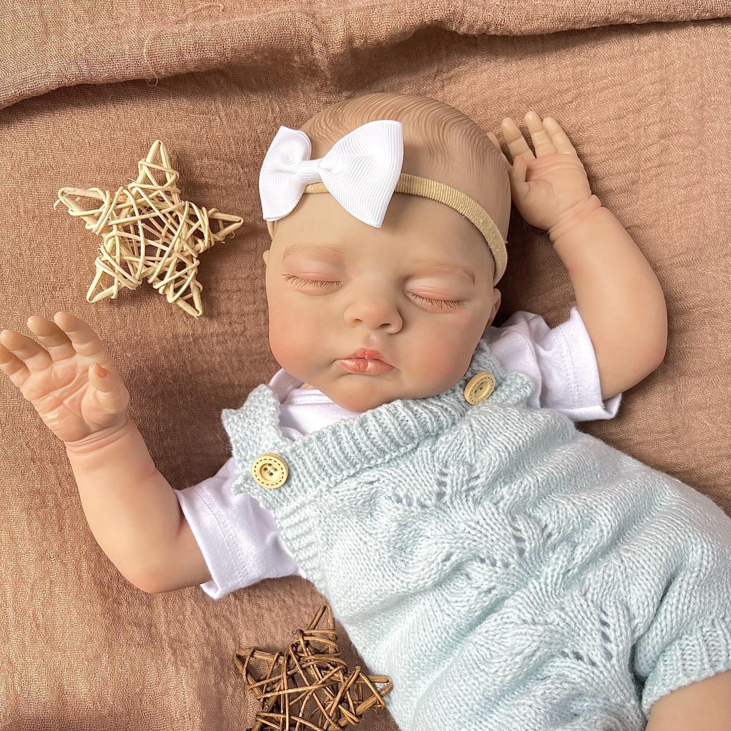 18 Inches Realistic Soft Body Closed Eyes Irys Reborn Doll