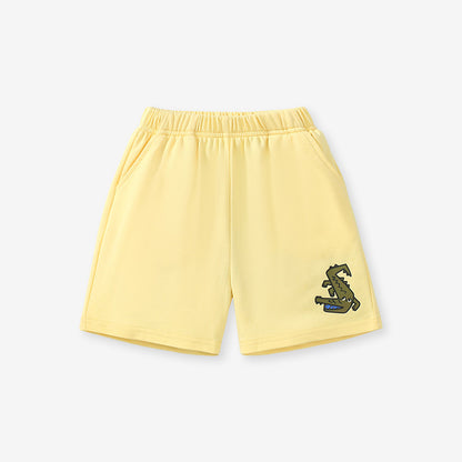 cartoon summer cotton solid color boys' shorts