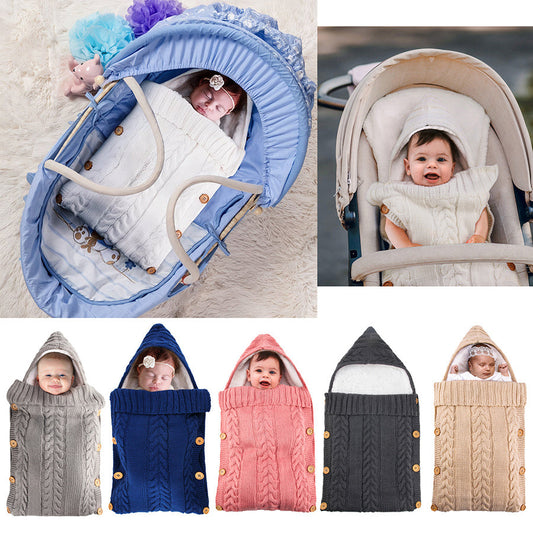 Warm Knit Fleece Solid Color Sleeping Bag For 17-24 Inches Reborn Dolls