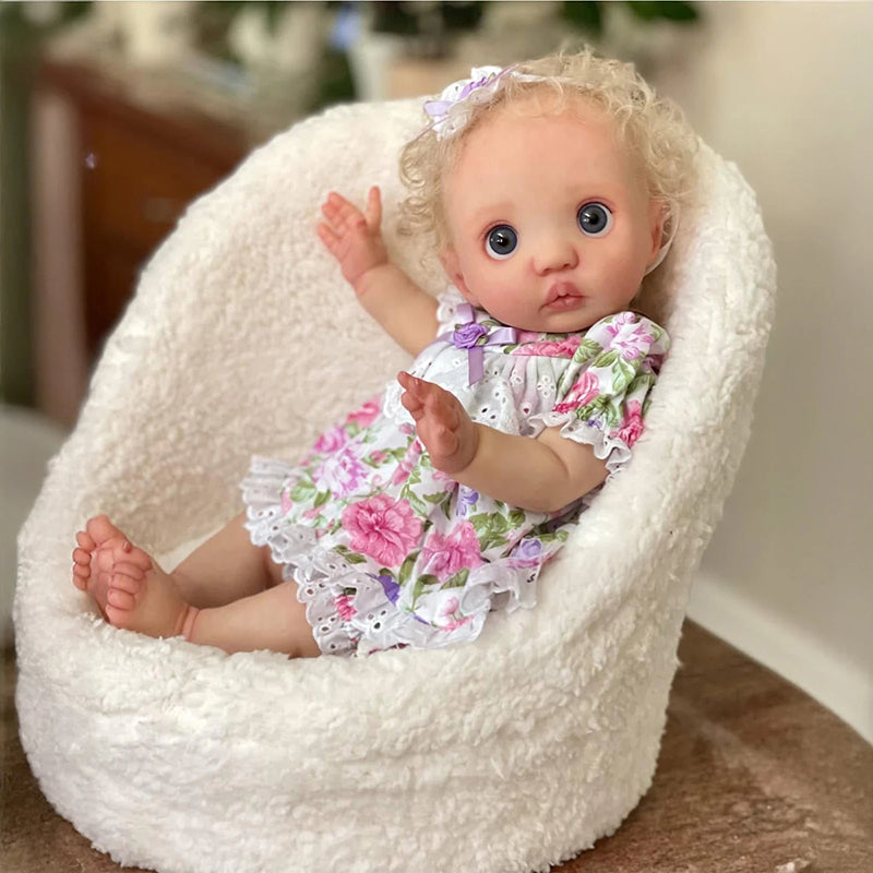 16 Inches Open Eyes Blonde Hair Fairy Peeka Reborn Doll Girl