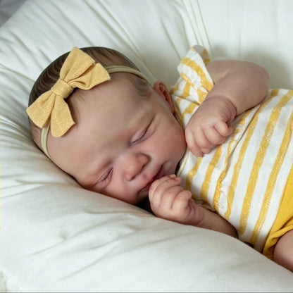 48cm Sleeping Pascale Reborn Baby Girl in Yellow Rompers