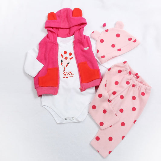 red polka dots Four-piece clothes set for 18-24 inch dolls