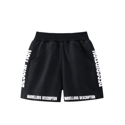 Letter Print Boy's Summer Shorts