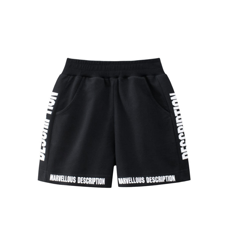 Letter Print Boy's Summer Shorts