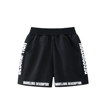 Letter Print Boy's Summer Shorts
