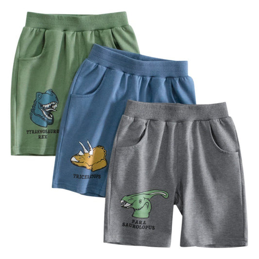 Carroon Solid Color Summer Shorts for Boys