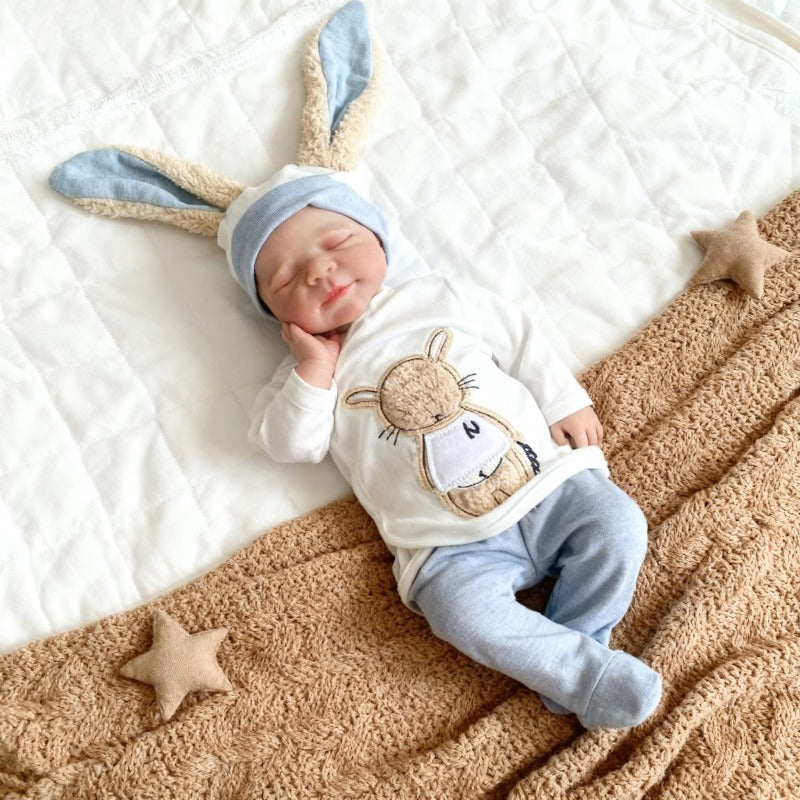 48cm Lifelike Hand-painted Closed Eyes Reborn Newborn Baby Doll Pascale