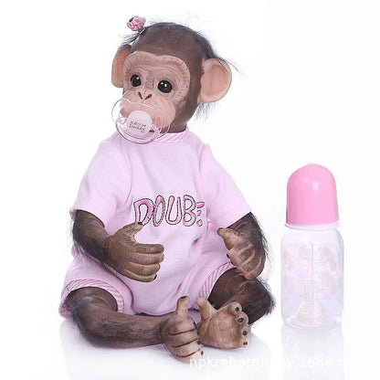 New 40CM Handmade Detailed Painting Reborn Baby Monkey Twins