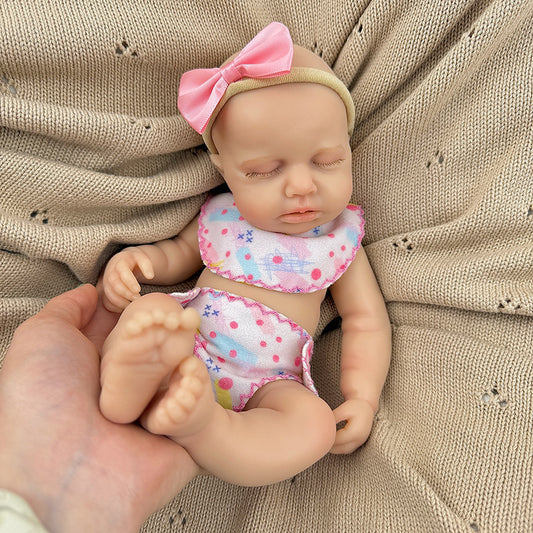 30cm Full Silicone Loulou Reborn Baby Girl In Pink Outfits