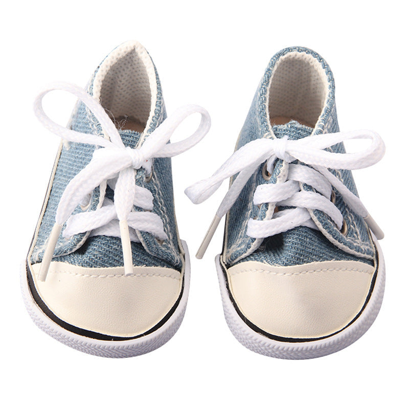 High Top Canvas Shoes for 17-18 Inches Reborn Dolls