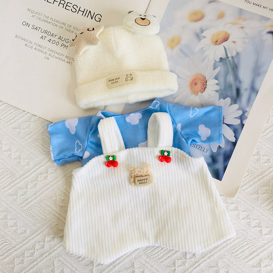Starfish hat top and overalls 3-Piece Set for 30cm Reborn Dolls