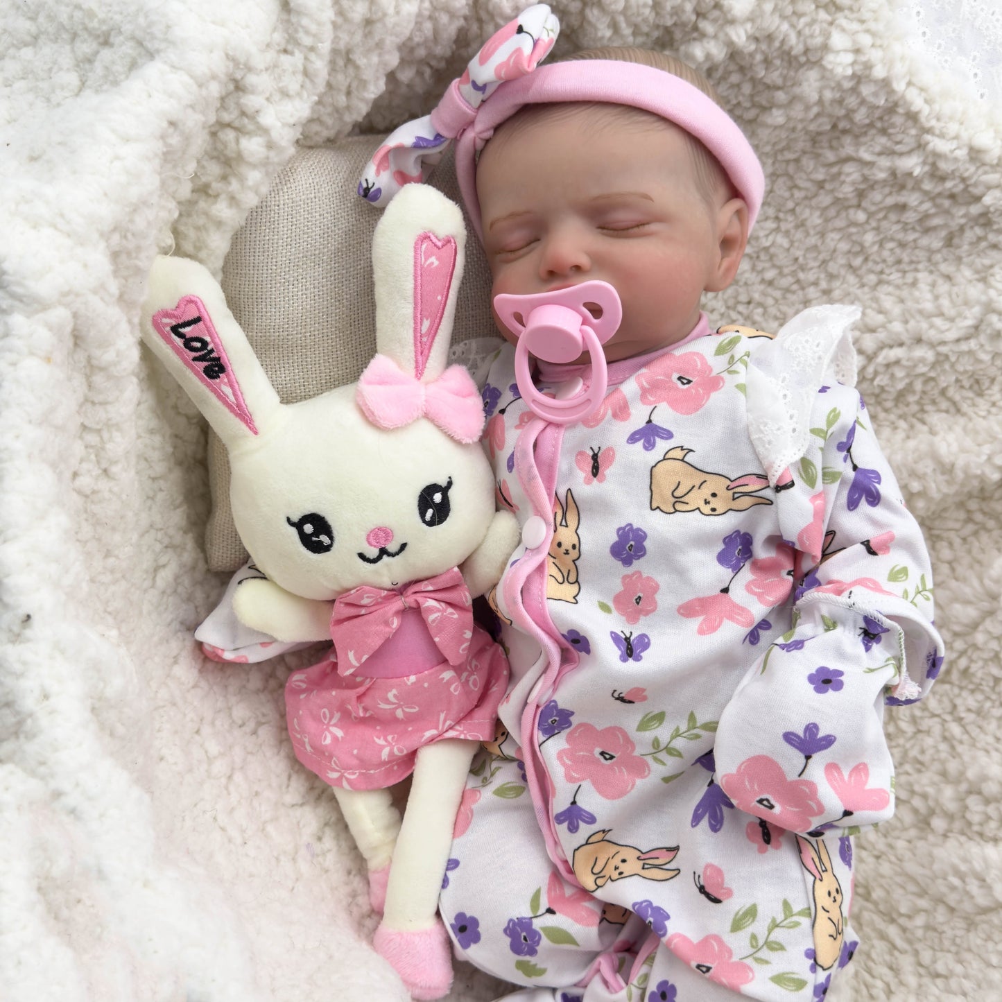 20 Inches Realistic Closed Eyes Rosalie Reborn Doll Girl