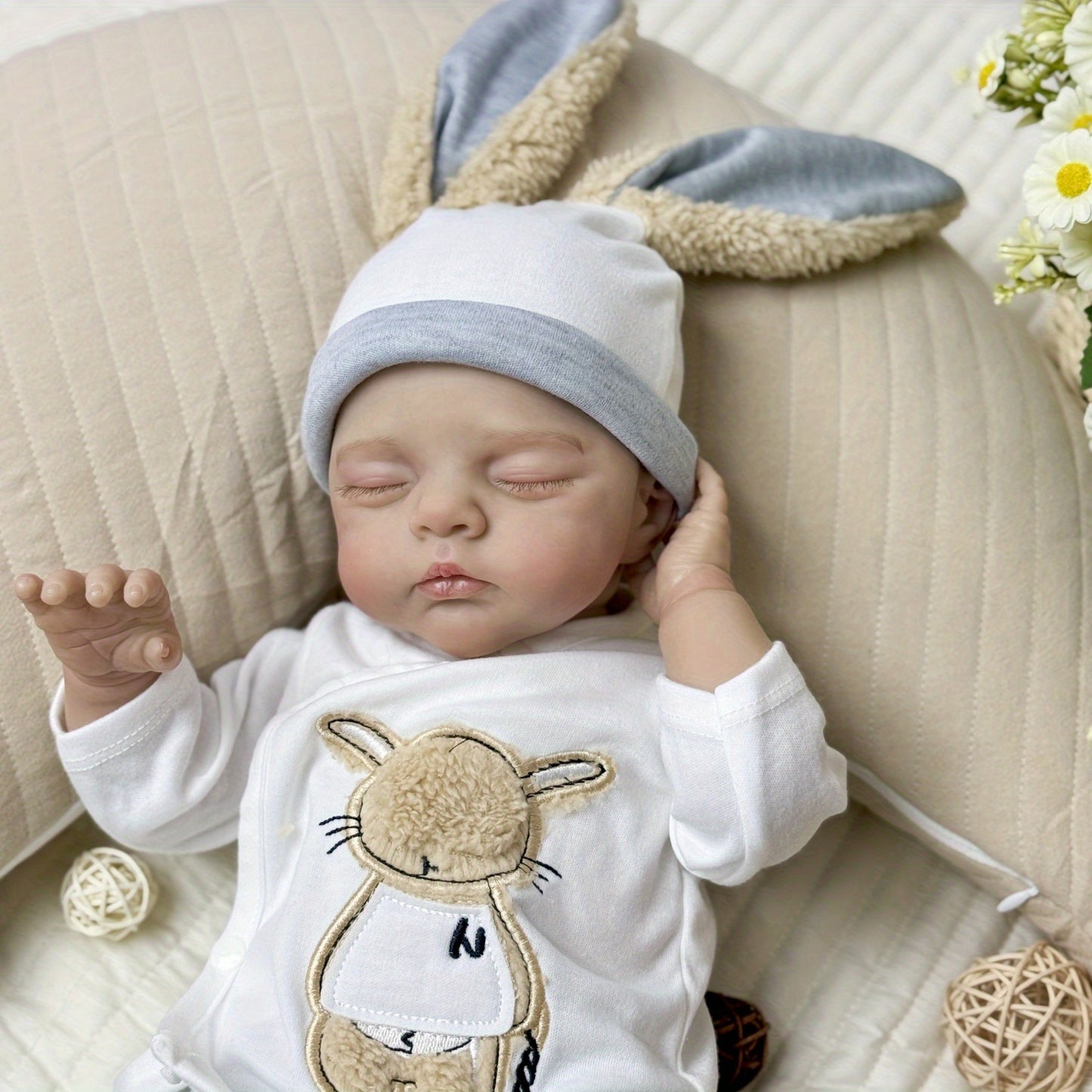 19 inches 3D-Paint Sleeping Irys Reborn Doll