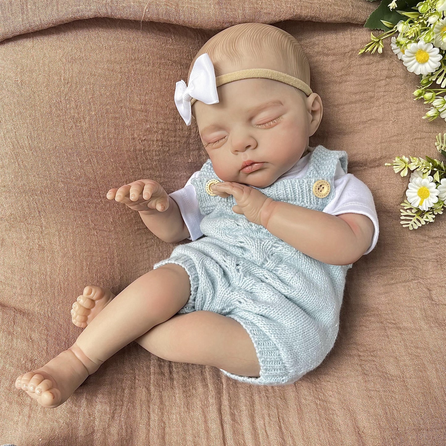 18 Inches Realistic Soft Body Closed Eyes Irys Reborn Doll