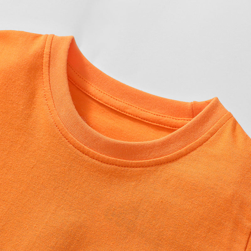 Cartoon train Children's cotton T-shirt
