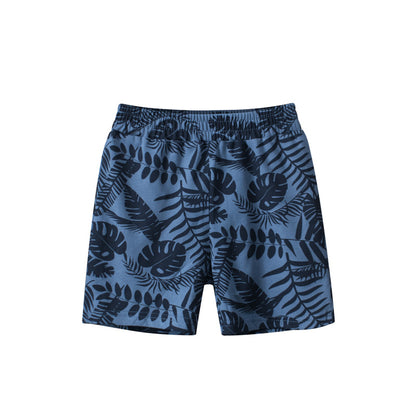 Cotton Leaf Print Shorts for Boys
