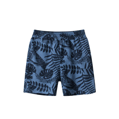 Cotton Leaf Print Shorts for Boys