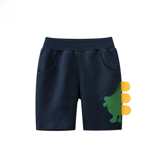 Cartoon Dinosaur Mid Length Shorts for Boys