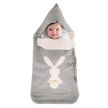 Warm Knit Fleece Bunny Sleeping Bag For 17-24 Inches Reborn Dolls