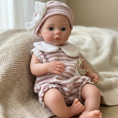 30cm Soft Silicone Open Eyes Meadow Reborn Twin Sisters In Pink Clothes