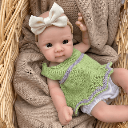 30cm Full Silicone Bettie Reborn Baby Girl in Green Sweater