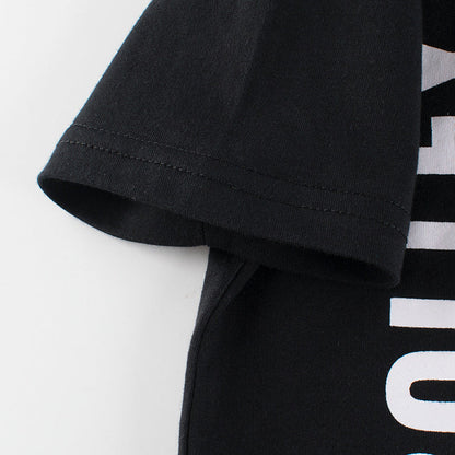 Black crew neck short sleeve t-shirt with car print