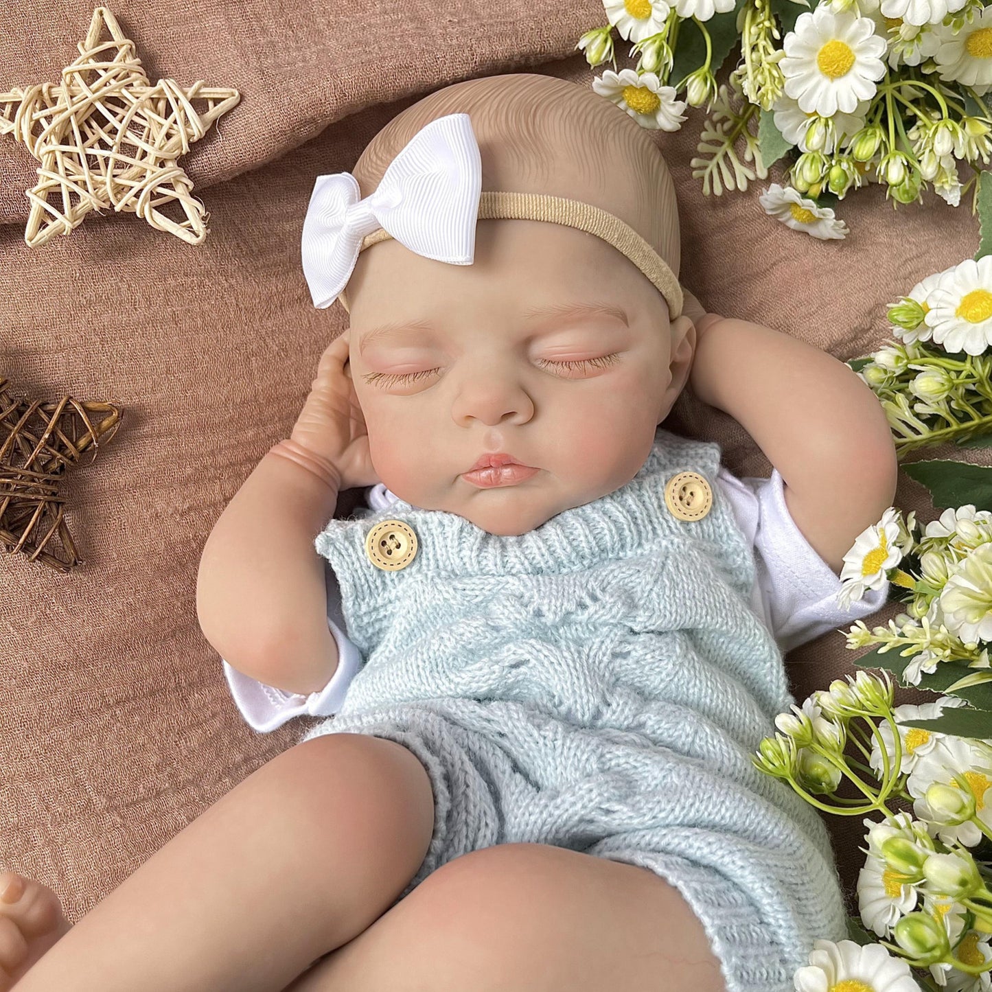18 Inches Realistic Soft Body Closed Eyes Irys Reborn Doll