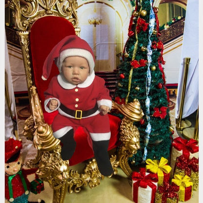 22 Inches Open Eyes Saskia Reborn Doll Girl In Christmas Clothes