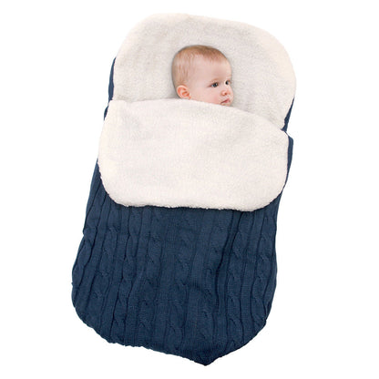 Knit Fleece Double Layer Sleeping Bag For 17-24 Inches Reborn Dolls