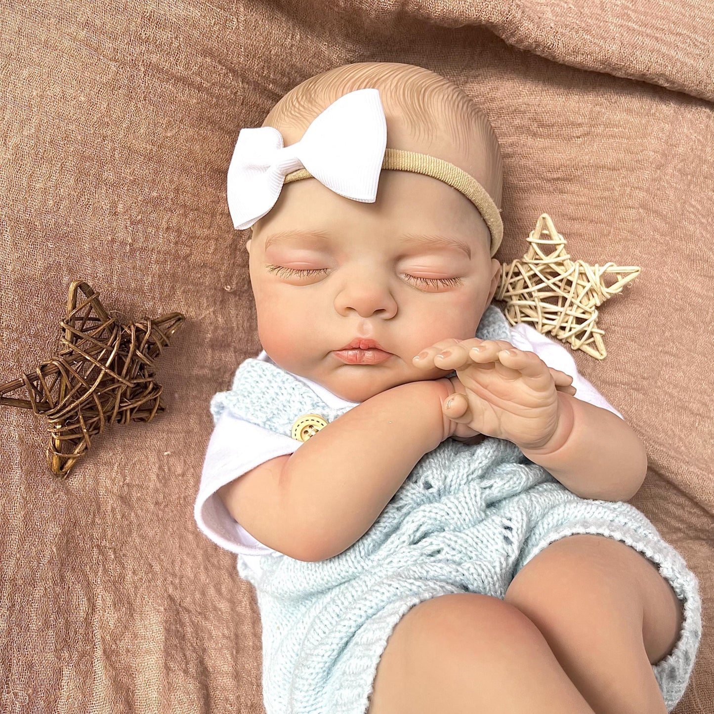 18 Inches Realistic Soft Body Closed Eyes Irys Reborn Doll