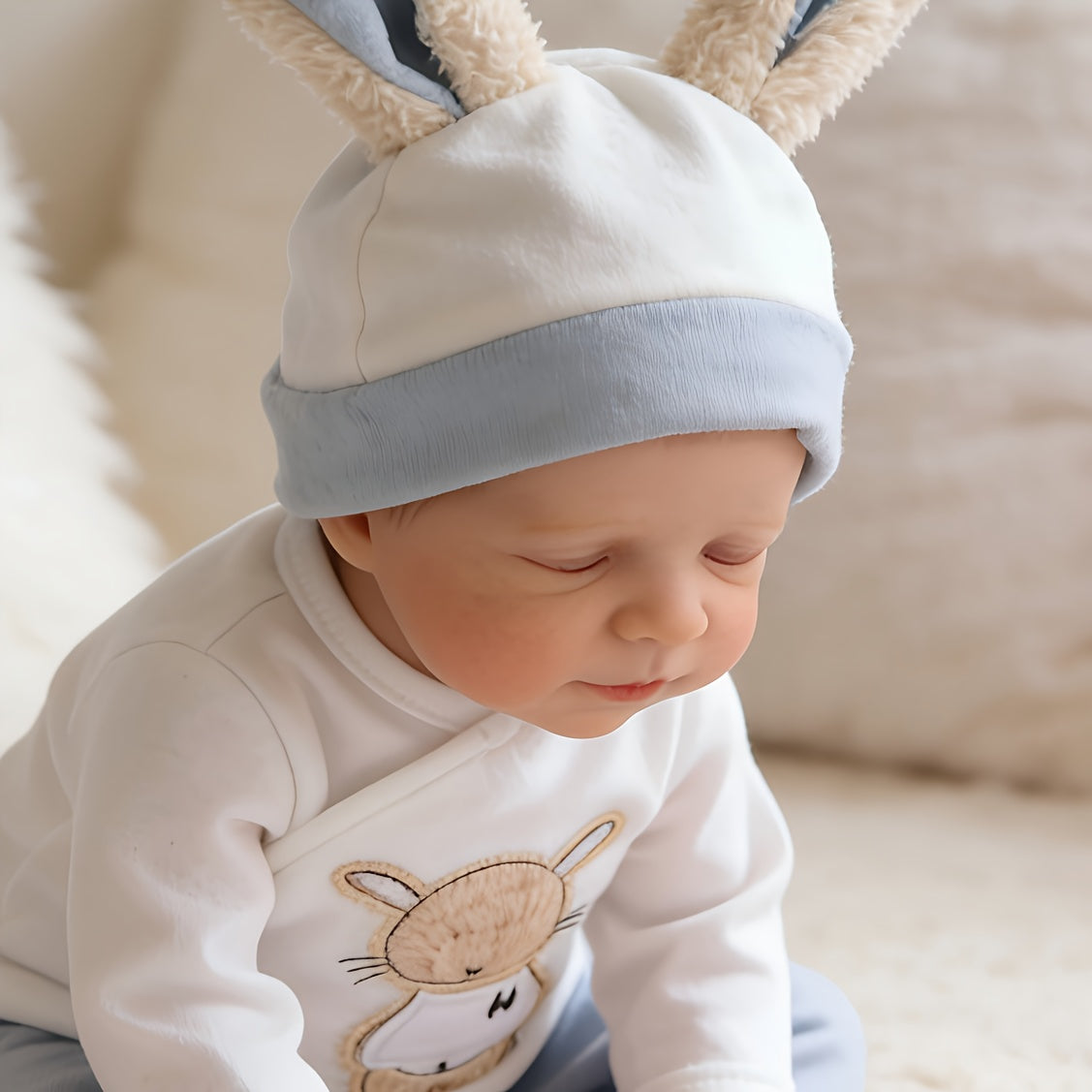 48cm Lifelike Hand-painted Closed Eyes Reborn Newborn Baby Doll Pascale