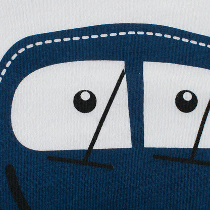 Cartoon Car Color Block Short Sleeve T-Shirt