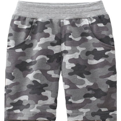 Gray camouflage short pants for boys