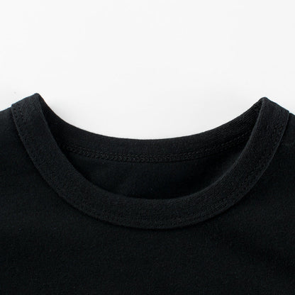 Black Kitten Crew Neck Short Sleeve T-Shirt
