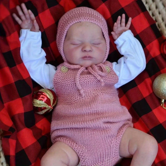 50cm Soft Body Sleeping Laura Reborn Doll In Pink Sweater