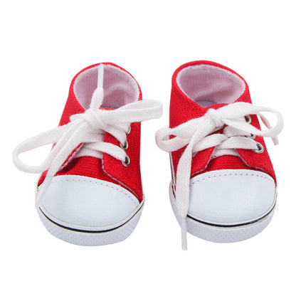 High Top Canvas Shoes for 17-18 Inches Reborn Dolls