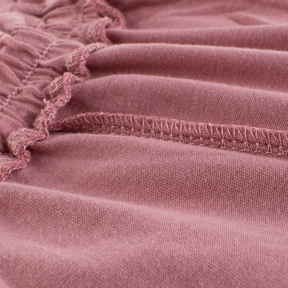 Cotton Solid Color Mid-waist Shorts for Girls
