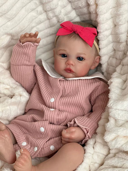 48cm Soft Body 3D Skin Painted Hair Blue Eyes Reborn Baby Meadow