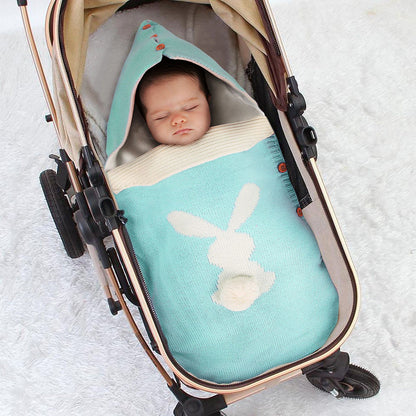Warm Knit Fleece Bunny Sleeping Bag For 17-24 Inches Reborn Dolls