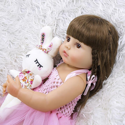 22 inch 55CM Full Body Soft Silicone Reborn Doll Girl