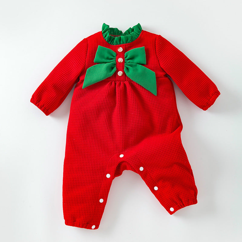 Autumn and Winter Christmas Jumpsuit for 27-28 Inches Dolls