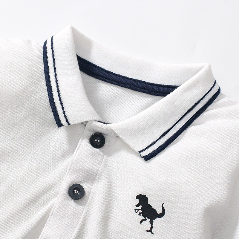 Pure Cotton Polo Shirt for Kids in Color