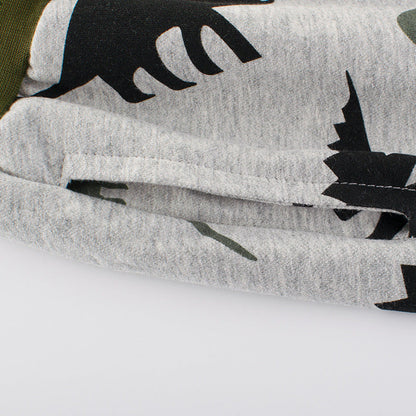 Dinosaur Print Gray Shorts for Boys