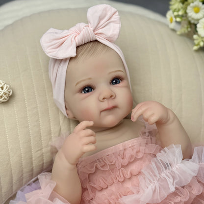 48cm Open Eyes Bettie Reborn Baby Girl In Pink Dress